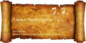 Tanka Henrietta névjegykártya